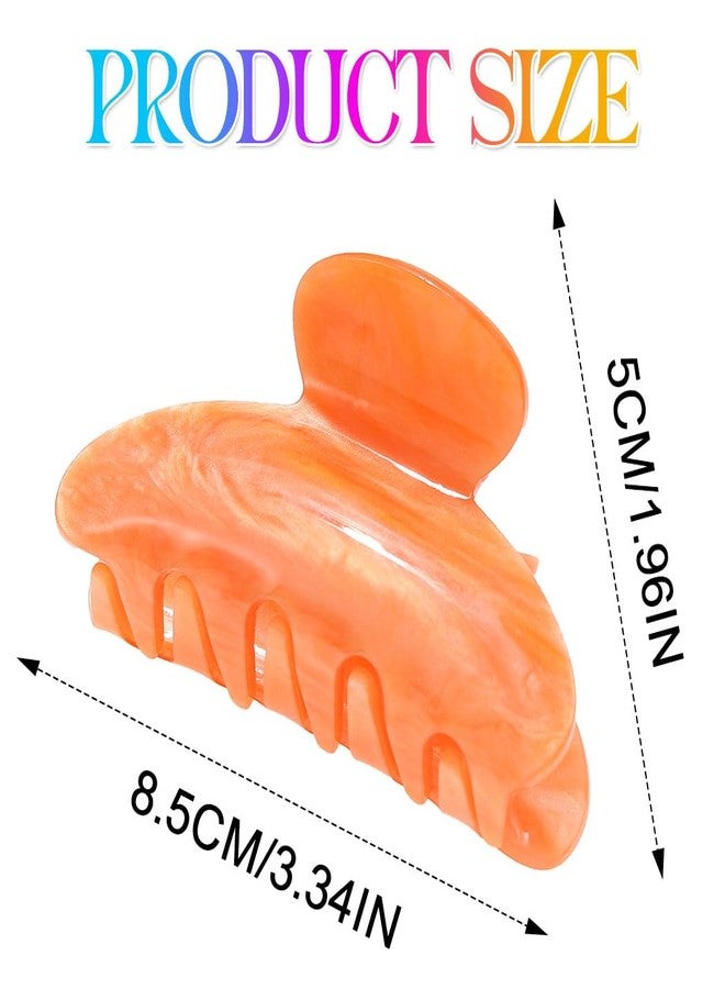 Gortin Acrylic Claw Clips Medium Hair Clips Nonslip Hair Claw for Thick Hair Fancy Hair Accessories for Women (D-Purple+Orange, Free size) - Image 4